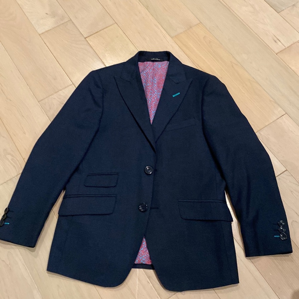 T.O Collection boys soft navy sports jacket